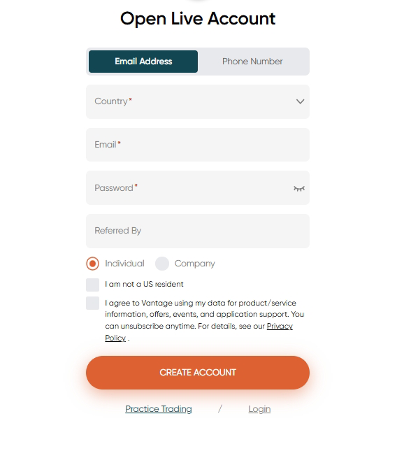 Sign-up form